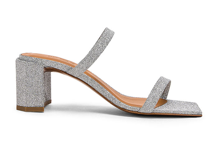 Silver Shoes for Women: By Far Tanya Silver Sandals