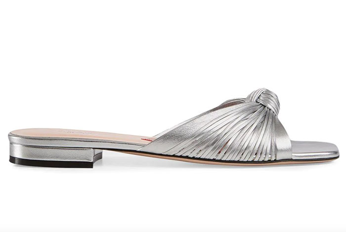 Silver Shoes for Women: Gucci Silver Slides