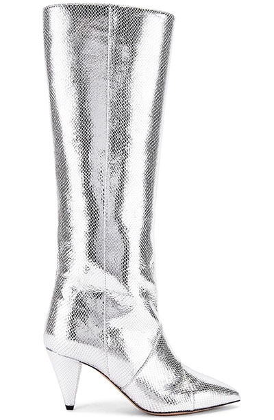 Silver Shoes for Women: Isabel Marant Laomi Silver Boots