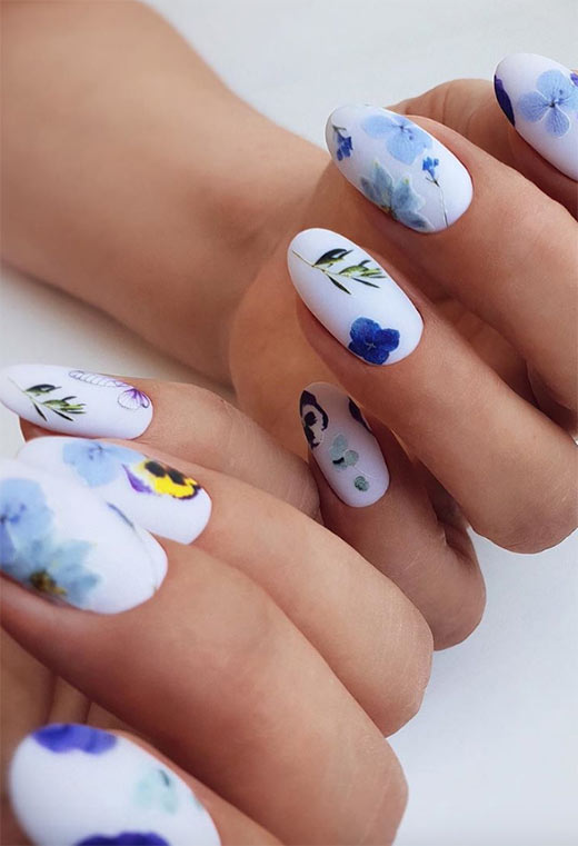 Flower Nail Designs: Pretty Flower Nails