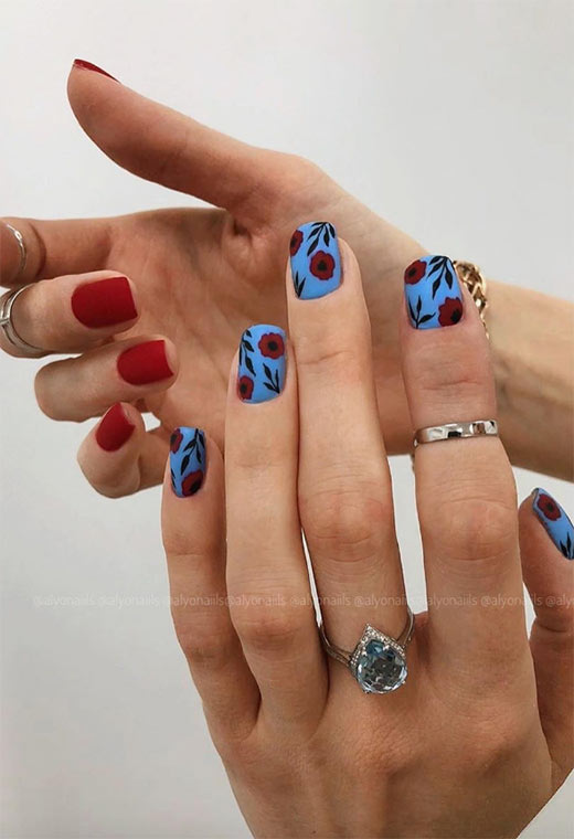 Flower Nail Designs: Pretty Flower Nails