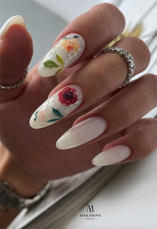 Flower Nail Designs: Pretty Flower Nails