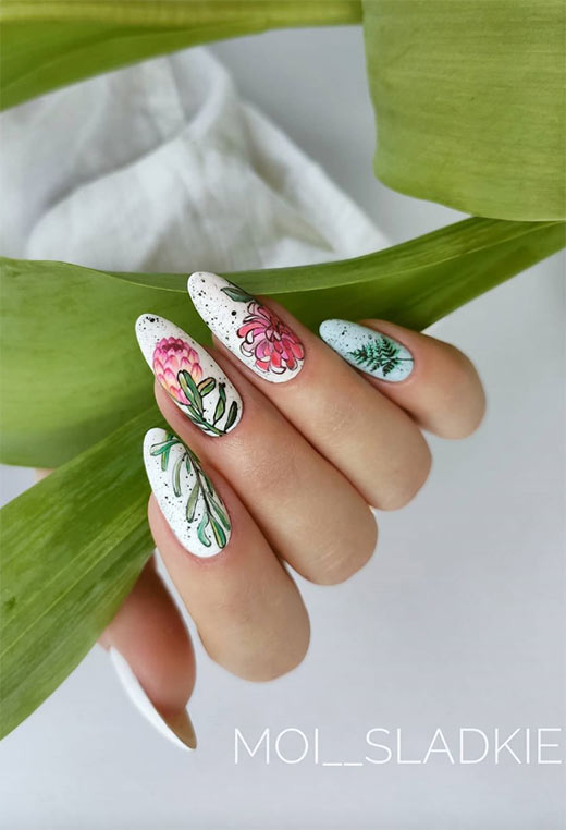 Diseños de uñas de flores: bonitas uñas de flores