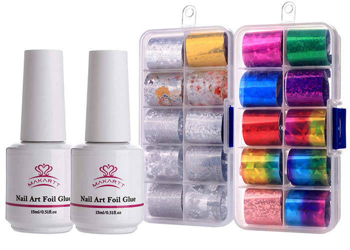 2. Makartt Nail Art Foil Glue Gel for Foil Stickers Nail Transfer Tips Manicure Art DIY 15ML - wide 4