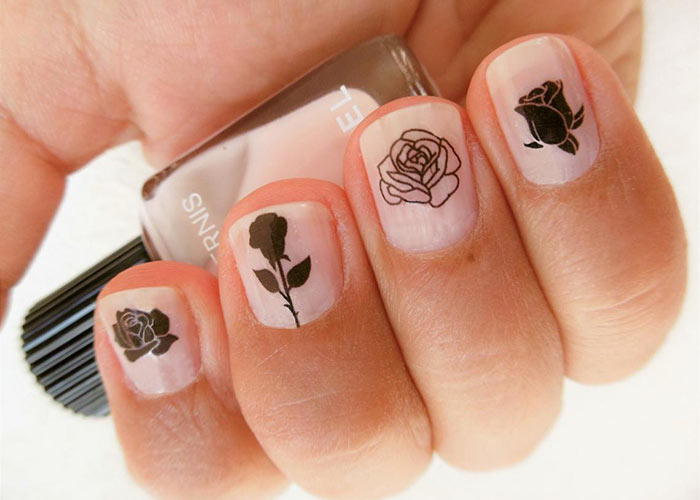 5. "Tattoo Rose" Nail Decals - wide 1