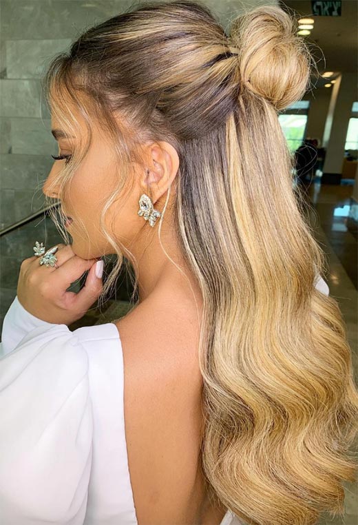 69 Pretty Half-Up Half-Down Hairstyles in 2022 for Every Occasion