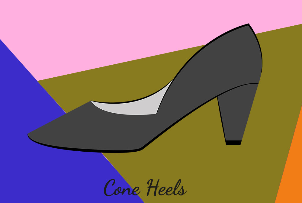 Types of Heels: Cone Heels