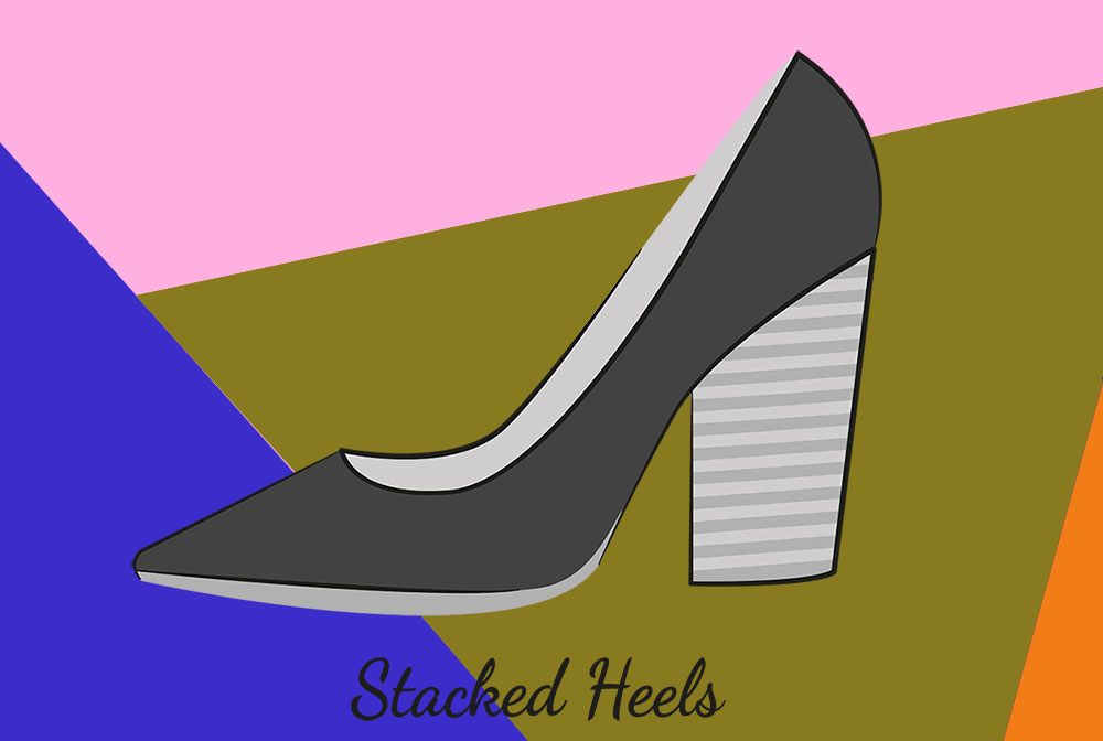 Types of Heels: Stacked Heels