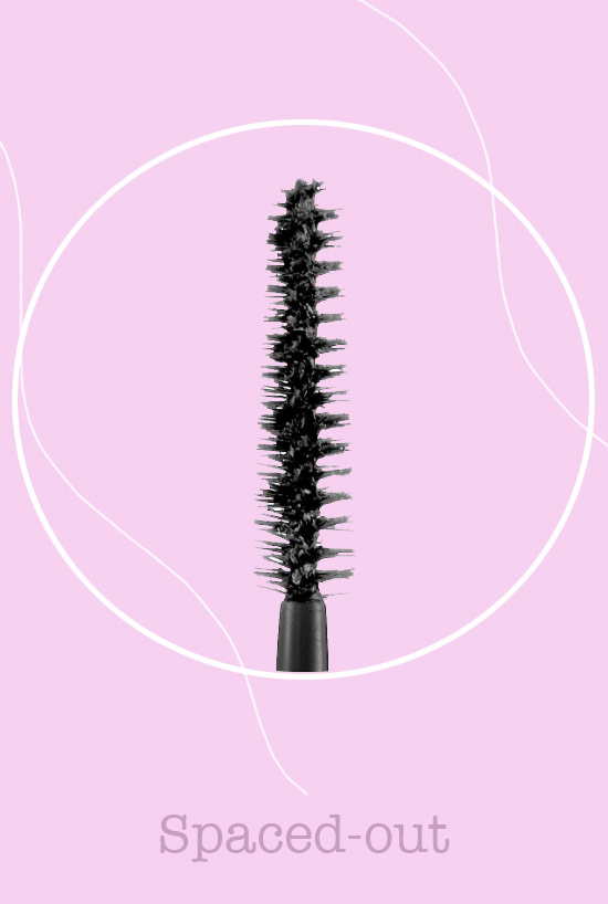 Types of Mascara Wands: Mascara Brush with Spaced-out Bristles