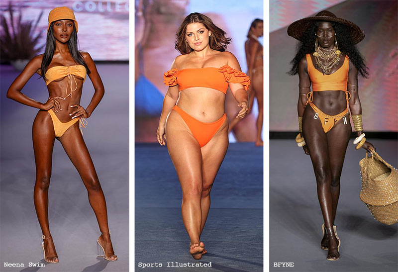 Spring/Summer 2022 Swimwear Trends: Orange Swimsuits & Bikinis
