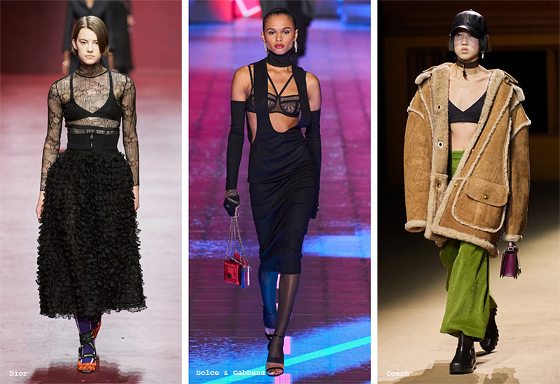 Fall/Winter 2022-2023 Fashion Trends: Black Bras as Tops