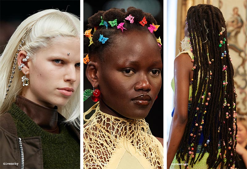 Fall/Winter 2022-2023 Hair Accessory Trends: Draped Y2K Hair Accessories
