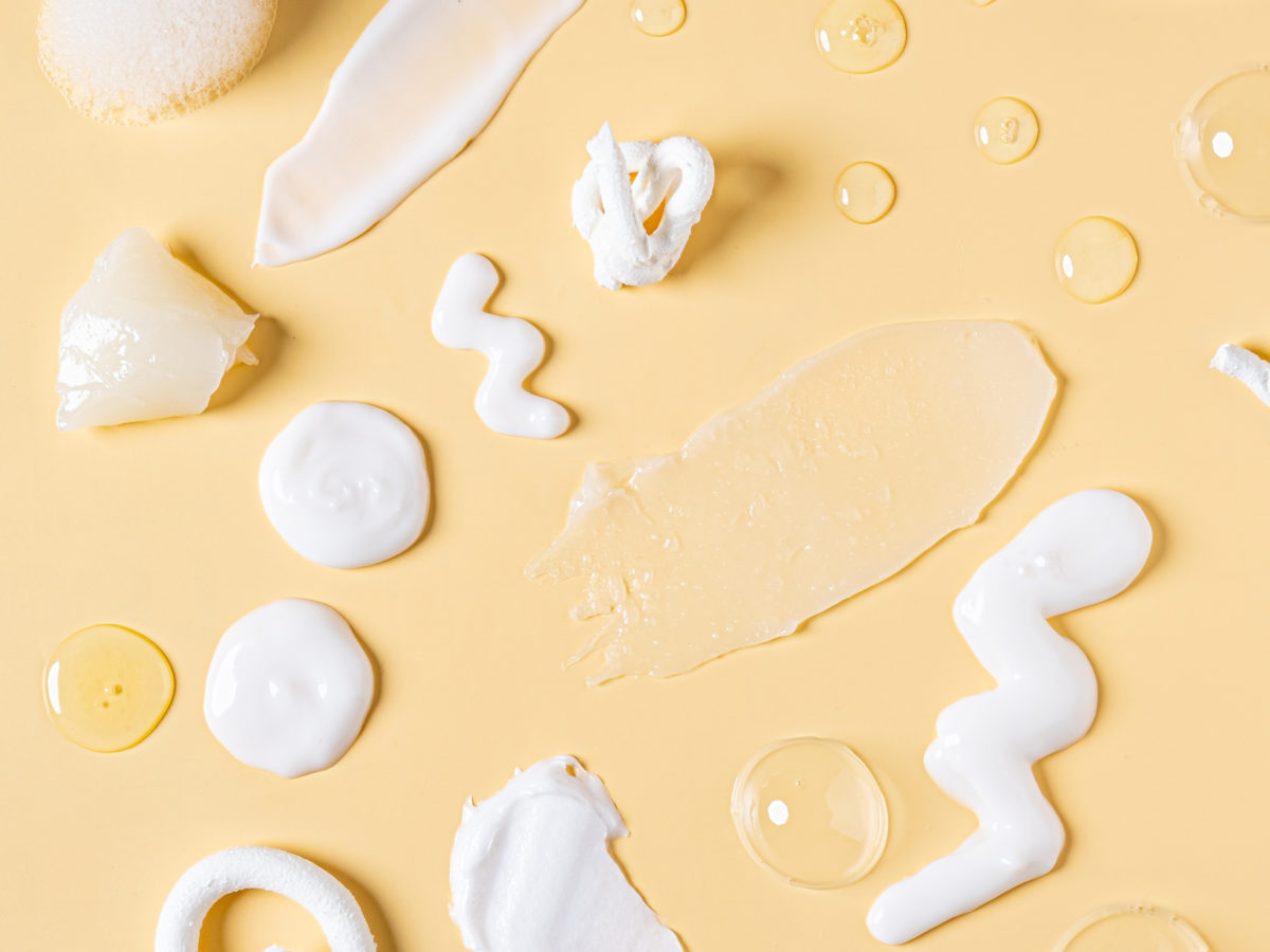skincare product textures