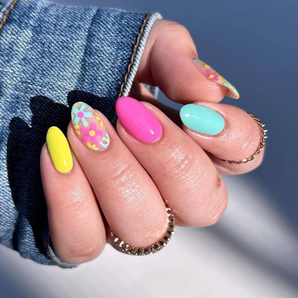 Colorful nail polish
