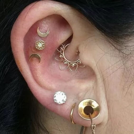 Inner ear piercings