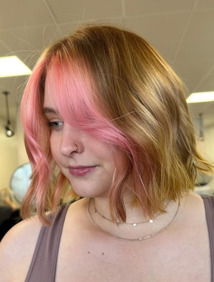 pink-tipped bob - @cassipaints
