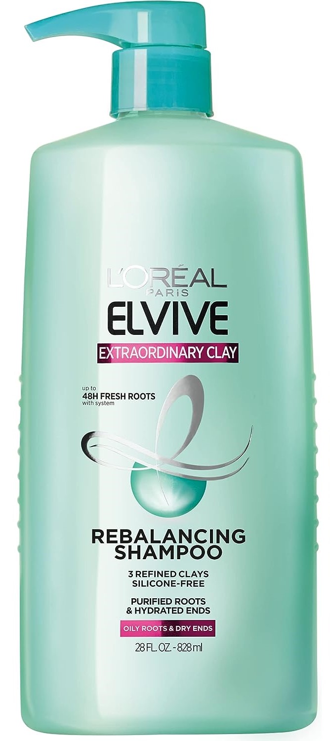 Best Shampoos for Oily Hair: L’Oréal Paris Elvive Extraordinary Clay Rebalancing Shampoo - Amazon